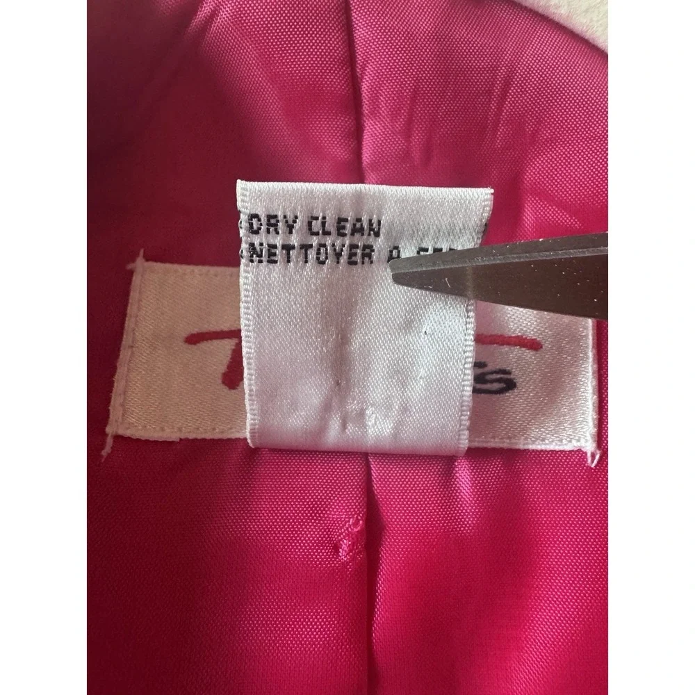 Vintage Talbots Hot Pink Linen Women's Blazer Jacket Size 8 Barbiecore‎